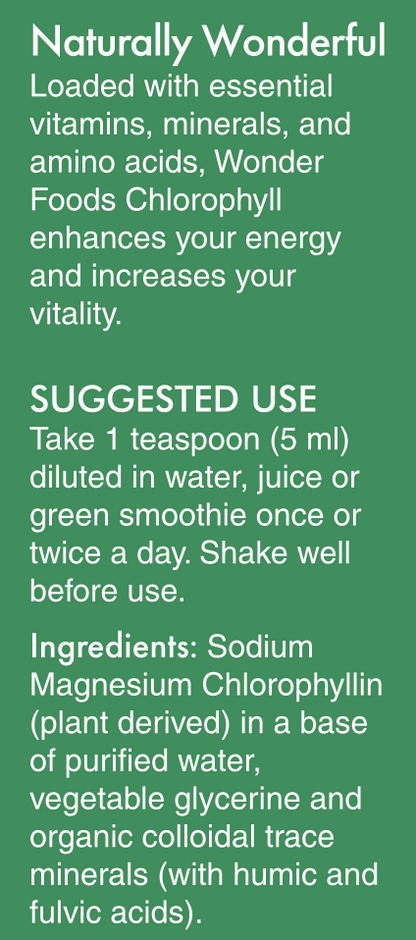 wonder foods chlorophyll