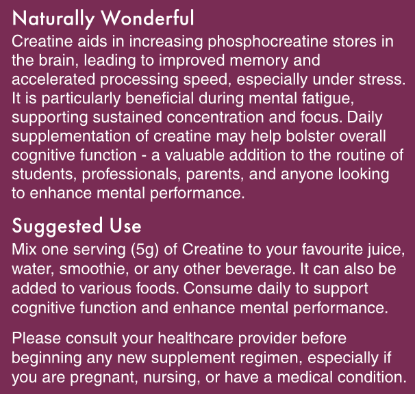 wonder foods creatine benefits