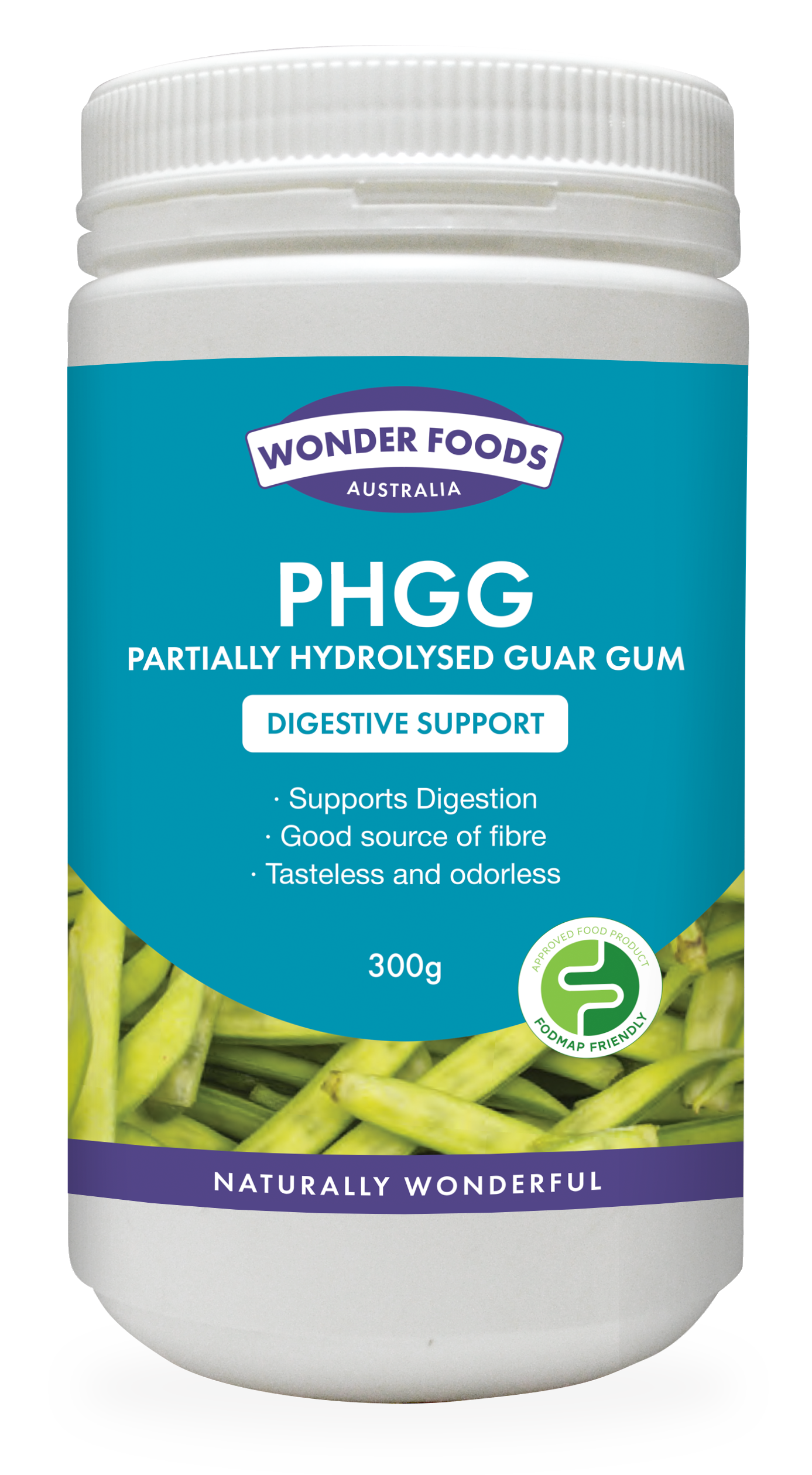 Wonder Foods Australia Partially Hydrolysed Guar Gum - PHGG 300g