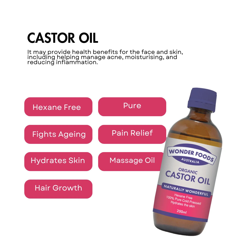 Castor Oil | Organic & Cold-pressed